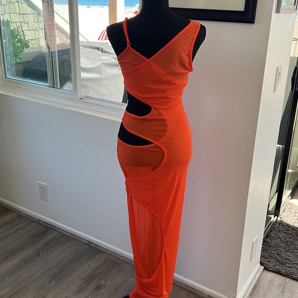 Sheer cutout swim coverup - Picture 4 of 8